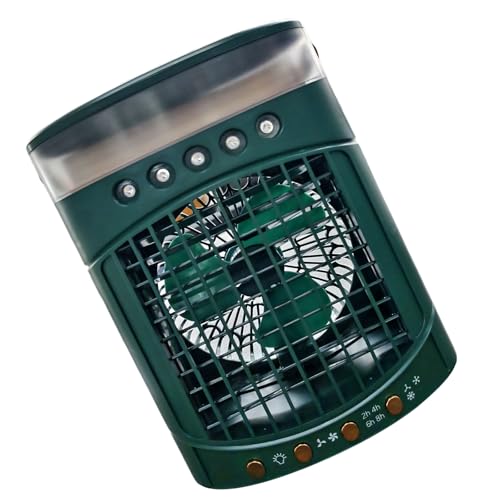 PURPLELILY Flügelloser Ventilator mit Nebelbehältern und einstellbarer Geschwindigkeit, tragbare Klimaanlage mit Nachtlicht in 7 Farben, für Schlafzimmer, Büro, Schreibtischventilator von PURPLELILY