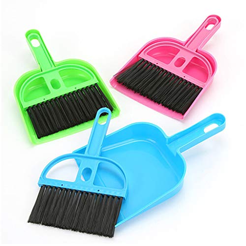 PURPLELILY Kehrschaufel und Besen-Set, 1 x Besenbürste + 1 x Kehrschaufel für Haustierkäfig-Reinigung, Schreibtischreinigung für Igel, Tierabfälle von PURPLELILY