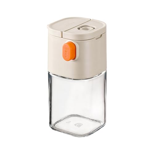PURPLELILY Küchenwerkzeug Glas Haushalt Salz Spender Gewürze Behälter mit Messdeckel Einstellbare Quantitative Gewürzflasche Präzise Messung von PURPLELILY