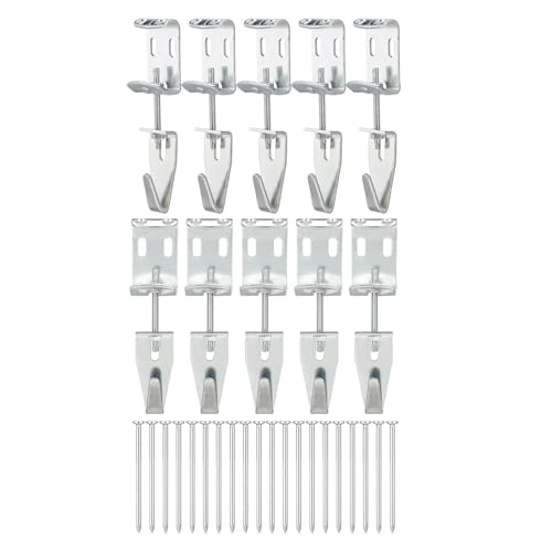 PURPLELILY Stabiles Wandhaken-Set aus Metall, höhenverstellbar und Montage für Heimdekoration und Bilderrahmen, hängende Hardware PURPLELILY Stabiles Wandhaken-Set aus Metall, höhenverstellbar und Montage für Heimdekoration und Bilderrahmen, hängende Hardware von PURPLELILY