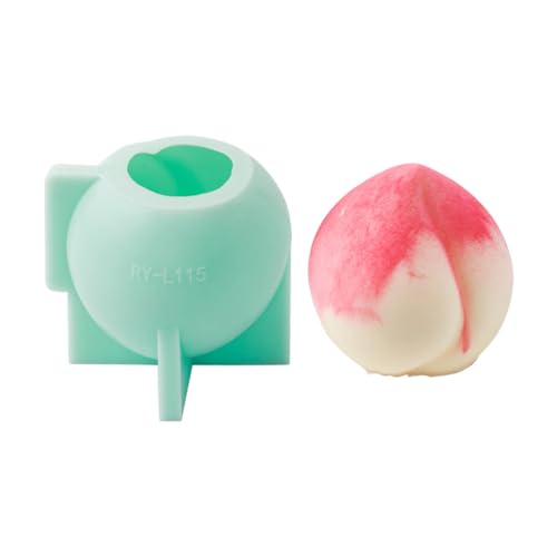 Pfirsichförmige Silikonform für Eiscreme, Kuchen, Dekoration, Backen, Schokolade, Küchenzubehör, lebensmittelechtes Silikon von PURPLELILY