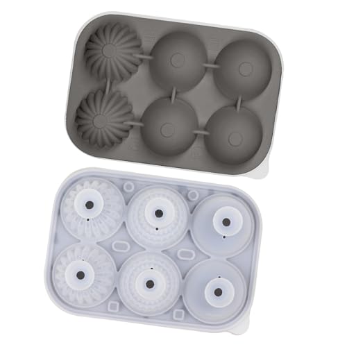 Silikon-Eis für Cocktails, Säfte, 6 runde Mulden, effiziente große Eiswürfel, sicherer Deckel mit Trichter, Partys, Würfel für Cocktails und Garnierungen Silikon-Eis für Cocktails, Säfte, 6 runde Mulden, effiziente große Eiswürfel, sicherer Deckel mit Trichter, Partys, Würfel für Cocktails und Garnierungen von PURPLELILY