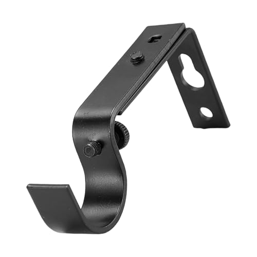 Verstellbare Gardinenstangenhalterung in Schwarz/Weiß, Stangenhalter für Heimdekoration und einfache Installation von Vorhang-Hardware von PURPLELILY