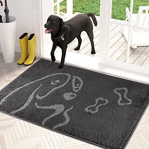 PURRUGS Fußmatte, Maschinenwaschbarer, Rutschfester, Eingangstürmatte, Sauberlaufmatte, Schmutzfangmatte, Hundematte, Super Absorbierende Bodenmatte für schlammige, nasse Pfoten und Schuhe PURRUGS Fußmatte, Maschinenwaschbarer, Rutschfester, Eingangstürmatte, Sauberlaufmatte, Schmutzfangmatte, Hundematte, Super Absorbierende Bodenmatte für schlammige, nasse Pfoten und Schuhe von PURRUGS