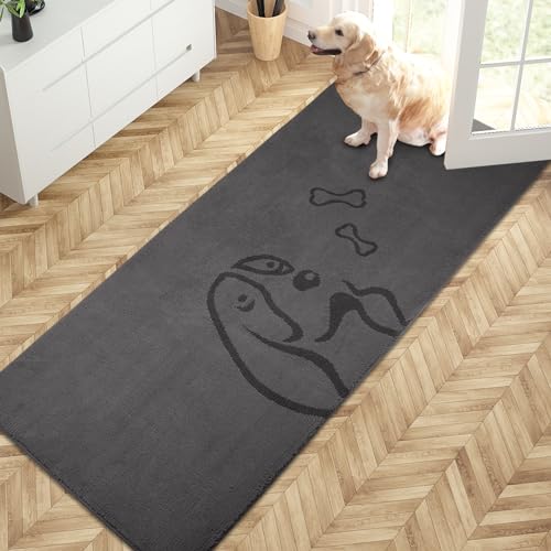 PURRUGS Fußmatte, Maschinenwaschbarer, Rutschfester, Eingangstürmatte, Sauberlaufmatte, Schmutzfangmatte, Hundematte, Super Absorbierende Bodenmatte für schlammige, nasse Pfoten und Schuhe von PURRUGS