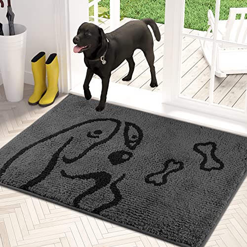 PURRUGS Fußmatte, Maschinenwaschbarer, Rutschfester, Eingangstürmatte, Sauberlaufmatte, Schmutzfangmatte, Hundematte, Super Absorbierende Bodenmatte für schlammige, nasse Pfoten und Schuhe PURRUGS Fußmatte, Maschinenwaschbarer, Rutschfester, Eingangstürmatte, Sauberlaufmatte, Schmutzfangmatte, Hundematte, Super Absorbierende Bodenmatte für schlammige, nasse Pfoten und Schuhe von PURRUGS