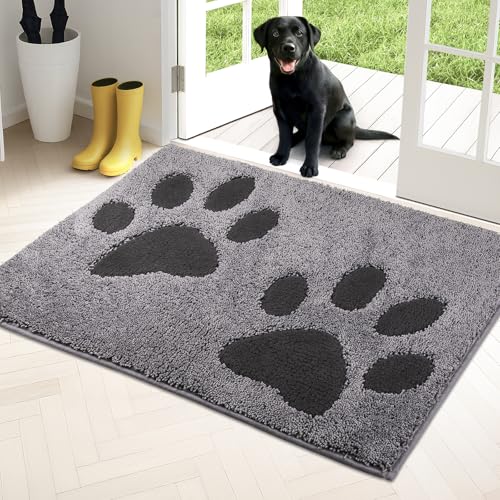 PURRUGS Schmutzfang-Fußmatte, 81,3 x 119,4 cm, rutschfest, maschinenwaschbar, Mikrofaser, Eingangsteppich, Hunde-Fußmatte, super saugfähig, Willkommensmatte für schlammige, nasse Schuhe und Pfoten PURRUGS Schmutzfang-Fußmatte, 81,3 x 119,4 cm, rutschfest, maschinenwaschbar, Mikrofaser, Eingangsteppich, Hunde-Fußmatte, super saugfähig, Willkommensmatte für schlammige, nasse Schuhe und Pfoten von PURRUGS