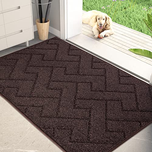 PURRUGS Schmutzfangmatte 86.4x149.9 cm, rutschfester, maschinenwaschbarer Eingangsteppich, Schuhschaber, Hundetürmatte, Eingang, schlammige nasse Schuhe und Pfoten von PURRUGS