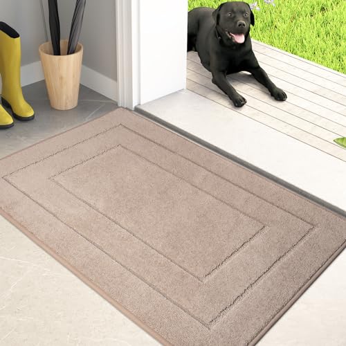 PURRUGS Fußmatte Innen, Schmutzfangmatte Waschbar, 50 x 80 cm, rutschfest Eingangsteppich, Hochsaugfähige Fussmatte für Hund, nasse Schuhe und Pfoten PURRUGS Fußmatte Innen, Schmutzfangmatte Waschbar, 50 x 80 cm, rutschfest Eingangsteppich, Hochsaugfähige Fussmatte für Hund, nasse Schuhe und Pfoten von PURRUGS
