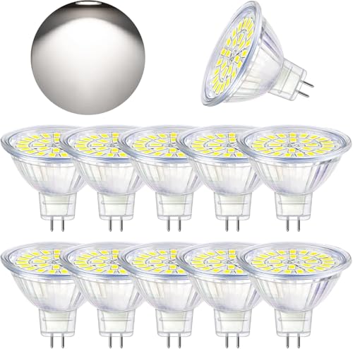 PURSNIC Leuchtmittel GU5.3 Kaltweiß 6000 K, MR16 LED 12 V 5 W entspricht 50 W Halogen, LED-Leuchtmittel Spot nicht dimmbar, hell 450 lm, 10 Stück PURSNIC Leuchtmittel GU5.3 Kaltweiß 6000 K, MR16 LED 12 V 5 W entspricht 50 W Halogen, LED-Leuchtmittel Spot nicht dimmbar, hell 450 lm, 10 Stück von PURSNIC