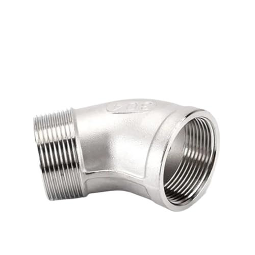 PURYN 304 Edelstahl 45 Grad Winkel 1/8-3/4 1 Zoll 1,2 Zoll Innen- und Außendraht, doppelte Innenzahnung, Wasserrohrverbindungen (F-M 1I4) von PURYN
