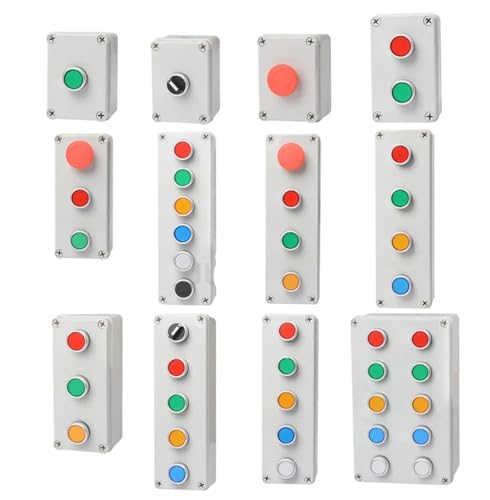 PURYN Innen- und Außen-Tastenbox, Notfall-Startschalter, Power-Reset-Alarm, Eisen, Tür, Aufzug, Motor, elektrische Steuerbox (4–02) von PURYN