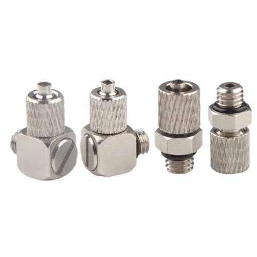 PURYN Mini-Pneumatikrohrverschraubung, Schlauch, Außendurchmesser 3 mm, 4 mm, 5 mm, 6 mm, Außengewinde, M3, M4, M5, M6, Kupfer, gerade/Winkel-Typ, Schnellverbinder (Schlauch-Außendurchmesser 6 mm – M4 PURYN Mini-Pneumatikrohrverschraubung, Schlauch, Außendurchmesser 3 mm, 4 mm, 5 mm, 6 mm, Außengewinde, M3, M4, M5, M6, Kupfer, gerade/Winkel-Typ, Schnellverbinder (Schlauch-Außendurchmesser 6 mm – M4 von PURYN