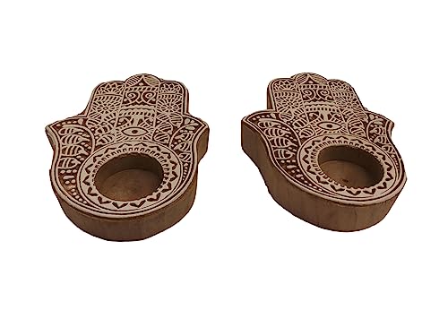 PUSHPACRAFTS Set mit 2 handgefertigten Holzblockstempeln Kerzenhalter Kerzenständer Geburtstag Geschenk Mandala Design Handform PUSHPACRAFTS Set mit 2 handgefertigten Holzblockstempeln Kerzenhalter Kerzenständer Geburtstag Geschenk Mandala Design Handform von PUSHPACRAFTS