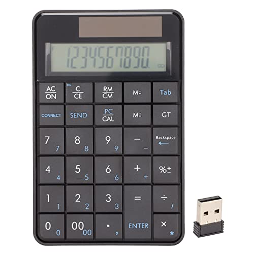 PUSOKEI 2 in 1 Wireless Numeric Keypad Calculator, Wireless Number Pads, USB Keypad with Display, 29 Keys Number Pad Keyboard, Ergonomic Number Pad, Plug and Play von PUSOKEI