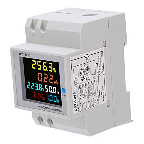 D52-2066 Wattstundenzähler 0-999,99Kilowattstunden Energiezähler LCD-Anzeige Elektrischer Haushaltszähler für chemische Industrie, Kraftwerke, DOS-Systeme von PUSOKEI