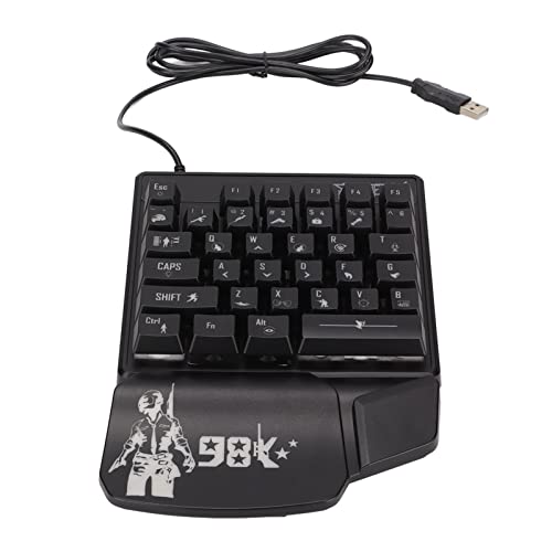 PUSOKEI Einhändige Mechanische RGB-Gaming-Tastatur, 35 Tasten Silent Keyboard Gaming Keypad, Ergonomisches Design, Gaming-Schreibtisch-Zubehör, Plug-and-Play von PUSOKEI