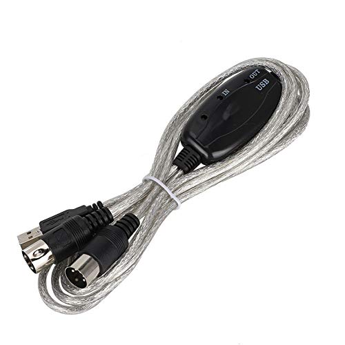 MIDI-zu-USB-In-Out-Kabel MIDI-Schnittstelle, professionelles Piano-Keyboard zu PC / Laptop / Mac MIDI-Adapterkabel für Home Music Studio von PUSOKEI