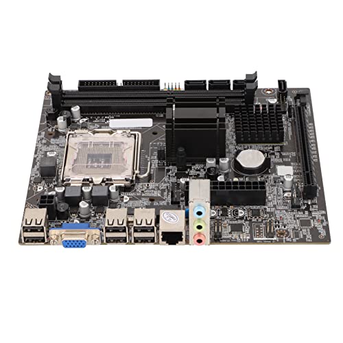 PC-Gaming-Motherboard, M ATX-Motherboard, Dual Channel DDR3, Unterstützung für LGA 771/775-Prozessor, Hochgeschwindigkeits-SATA, PCIE 2.0x16, USB2.0, VGA, 100M-Netzwerkkarte von PUSOKEI