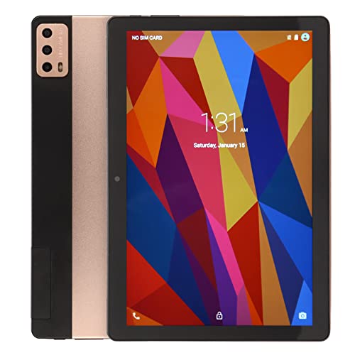 PUSOKEI 10,1 Zoll Android 11 Tablet, USB C Gaming Tablet, Octa Core Prozessor, 8 GB RAM, 256 GB ROM, IPS HD Touchscreen, 5 MP+13MP Kamera, 2,4/5G WLAN, BT, 5800mAh Akku, Golden von PUSOKEI