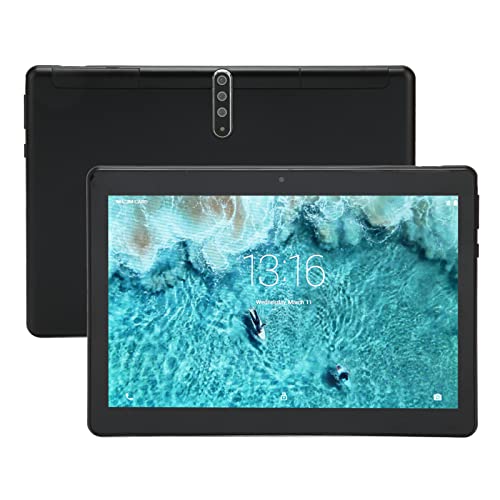 PUSOKEI 10,1 Zoll Tablet für, 2560 X 1600, 4 GB RAM, 64 GB ROM, 2 MP 5 MP Dual Kamera, 5800 MAh Akku, Octa Core Prozessor, Metallblau (EU-Stecker) von PUSOKEI
