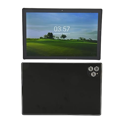 PUSOKEI 10,1 Zoll Tablet für Android 10, MTK6735 Octa Core, 6 GB RAM 64 GB ROM, 5G WiFi 4G LTE Tablet PC, Dual SIM Dual Standby, 8800 mAh Akku (Schwarz) von PUSOKEI