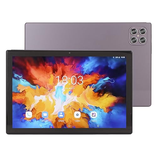 PUSOKEI 10,1 Zoll Tablet für Android 11.0, 12 GB RAM 256 GB ROM Octa Core, 4G LTE 5G WiFi Büro Tablet PC mit 8 MP 20 MP Kamera, 8800 MAh Akku (Lila) von PUSOKEI