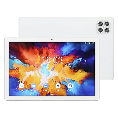 PUSOKEI 10,1 Zoll Tablet mit BT Headset, 4G LTE, 12 GB 256 GB, 1920 X 1200 Touchscreen, GPS Unterstützung, 8800 MAh Akku, Dual Kamera, FÜR11.0 (Weiß) von PUSOKEI