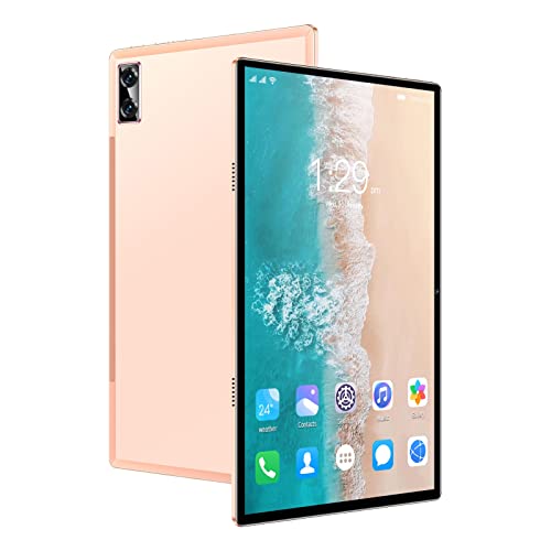 PUSOKEI 10,1 Zoll fürTablet PC, 6 GB RAM, 256 GB ROM, Anrufunterstützung, 10 Zoll IPS Bildschirm, 7000 mAh Akku, Schnellladung, mit WiFi, BT, GPS (Gold) von PUSOKEI