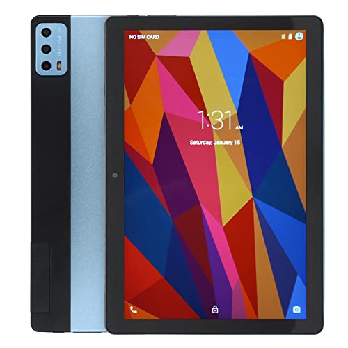 PUSOKEI 10 Zoll Tablet, Blaues IPS Display, Octa Core CPU, 4 GB RAM, 128 GB ROM, 5G WLAN, 6000 mAh Akku, 3 Kartensteckplätze, Büro Tablet (Blau) von PUSOKEI