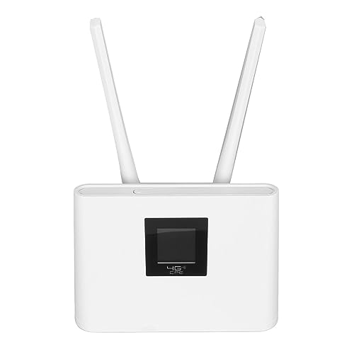 PUSOKEI 4G WLAN Router, 150 Mbit/s, SIM Kartensteckplatz, Hohe Geschwindigkeit, LCD Display, 20 Benutzer, Mobiler WLAN Hotspot für Europa, Asien (EU-Stecker) von PUSOKEI