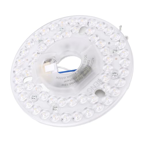 PUSOKEI Deckenlüfterleuchte Ersatzplatte, Deckenlüfter LED LED LIGHT EINFACHE INLUMINIERUNG 3CCT 3000K 4000K 6000K Speicherfunktion Aluminium PC 18W Energieeinsparung für Zuhause (230V) von PUSOKEI