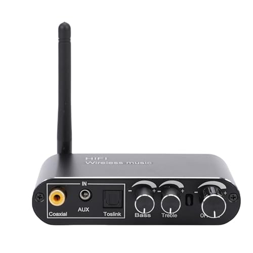 PUSOKEI Digital Bis Analoger Audiokonverter mit Bluetooth 5.1 Receiver, DAC Digital SPDIF Optisch Bis Analog L/R -Konvert für Heimstereo -System von PUSOKEI