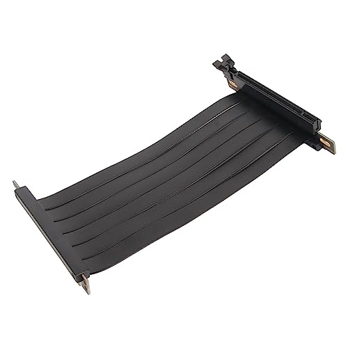 PUSOKEI Flexibles Hochgeschwindigkeits-PCIE 3.0 X16 Riser-Kabel, Plug-and-Play-Grafikkarten-Erweiterungsadapter für vertikale Montage - 180°-Abschirmung, einfaches Kabelmanagement (30cm) von PUSOKEI