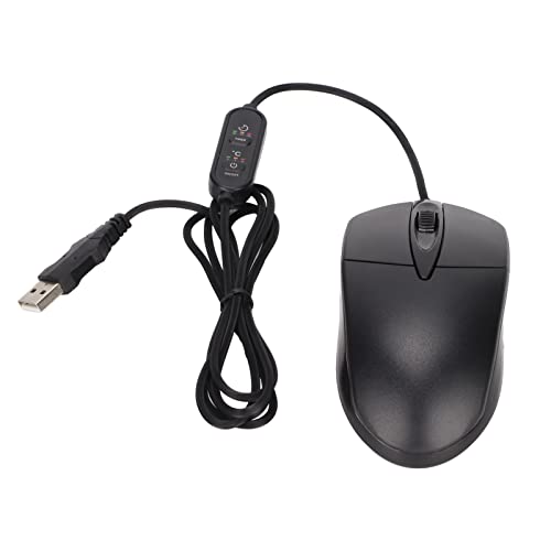 PUSOKEI Gaming-Maus 1600DPI 3 Stufen Einstellbare Schwarze Mäuse PC Laptop Gamer, Handheizung Mäuse Winter, Hochempfindlicher Infrarot-Lichtschranke, für Windows-PCs, Laptops, Desktops und OX S von PUSOKEI