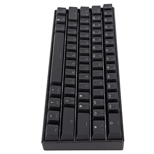 PUSOKEI Gaming-Tastatur, 2,4 G Mechanische Tastatur BT 3.0/5.0 Ergonomische 61 Tasten, Wiederaufladbarer Akku, USB-Plug-and-Play, für Win XP/Vista/7/8/10 für Android, für IOS (Blauer Schalter) von PUSOKEI