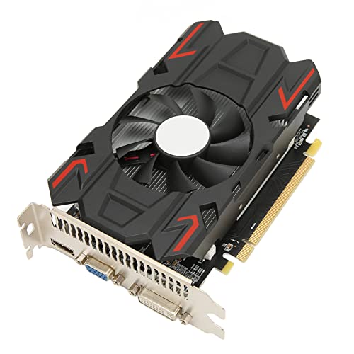 PUSOKEI HD7670 4 GB Grafikkarte, Hochleistungs-PC-Gaming-Grafikkarte 4 GB DDR5 128 Bit PC-Gaming-Video mit Starker Wärmeableitung, 3 Schnittstellen, Plug-and-Play, für Reibungslosen von PUSOKEI