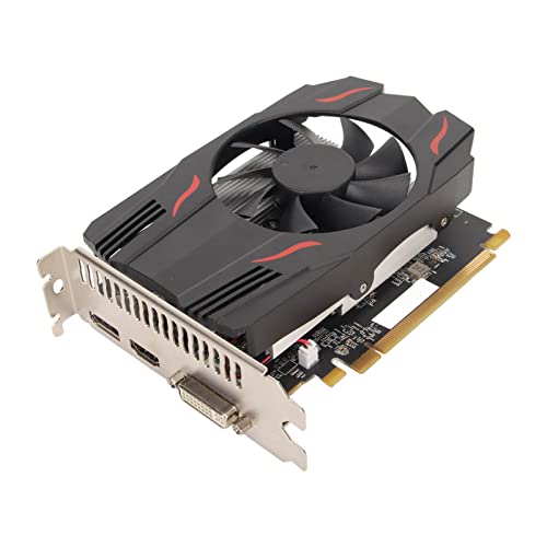 PUSOKEI RX550 4 GB GDDR5 Gaming-Grafikkarte, RX550 4 GB GDDR5, 128 Bit, 3 Ausgangsanschlüsse, 4K-Unterstützung, mit Lüfter für Schnelle Wärmeableitung, Geringer Stromverbrauch, von PUSOKEI