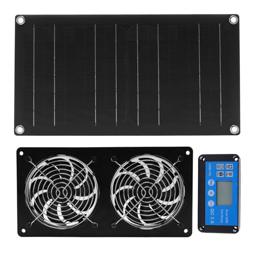 PUSOKEI Solar Angetriebener Lüfter, 20W Monokristallines Solarpanel mit 2 6 -Zoll -Abluftventilatoren, Timer -Controller mit Niedrigem Geräusch -Timer für Gewächshaus PUSOKEI Solar Angetriebener Lüfter, 20W Monokristallines Solarpanel mit 2 6 -Zoll -Abluftventilatoren, Timer -Controller mit Niedrigem Geräusch -Timer für Gewächshaus von PUSOKEI