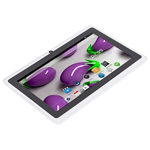 PUSOKEI Tablet, 7-Zoll-Tablet-PC, Quad-Core-Prozessor, 512 MB RAM, ROM 8 GB, Augenschutzbildschirm, WLAN, Dual-Kamera, Bildung, Spiele, für Android 4.2 (Weiss) von PUSOKEI