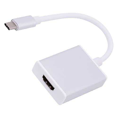 PUSOKEI Typ C auf HD Multimedia Schnittstellenadapter, 4K 10 GBit Beidseitiger USB C auf HD Konverter, Plug and Play Splitter für PC Laptops (Silber) von PUSOKEI