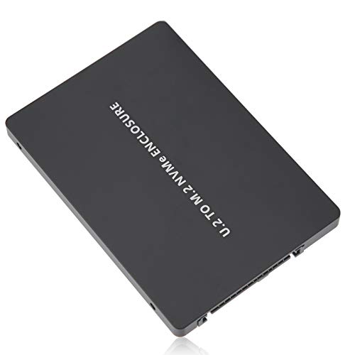 PUSOKEI U.2 Solid-State-Festplattenbox-Adapterkarte, SFF8639 Aluminium U2 SSD-Gehäuse, mit SFF-8639-Schnittstelle und Integrierter M.2 M-Schlüsselschnittstelle (Schwarz) von PUSOKEI