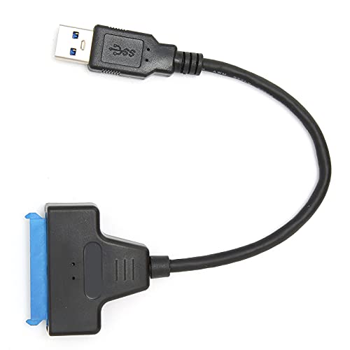 PUSOKEI USB 3.0 auf SATA 22 Pin Adapterkabel, SATA auf USB Adapter mit Hochgeschwindigkeitsübertragung, Unterstützt SATA II (3 Gbit/s), SATA I, Adapterkabel für Win 98, Win ME, Win 2000, WinXP von PUSOKEI