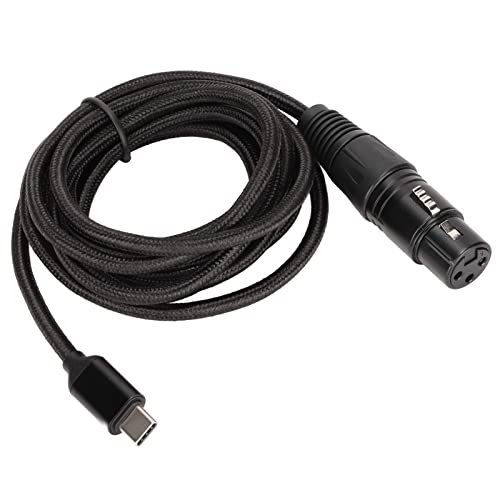 PUSOKEI USB C zu XLR Buchsenkabel, HiFi USB C Mikrofonkabel, Mikrofon Aufnahmeleitung, Eingebauter D/A Umwandlungschip für OS X, Plug and Play() von PUSOKEI