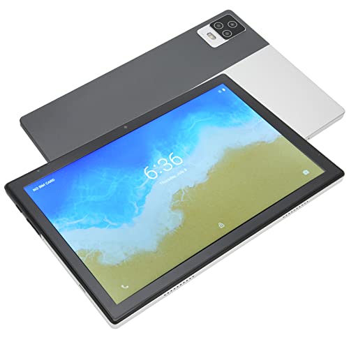 PUSOKEI Tablet PC 10,1 Zoll Touchscreen 1280 X 800, 4 GB RAM 128 GB ROM MT6753 8 Core CPU, für Android 11 Tablet Bluetooth 5.0 WiFi 5G Dualband 7000 MAh Akku Tablet PC, Dual SIM Dual Standby(Silber) von PUSOKEI