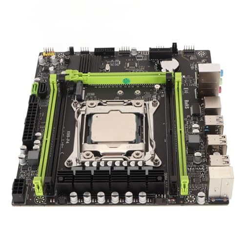 X99 P4 DDR4-Motherboard, Stabile und Zuverlässige 6-Phasen-Stromversorgung, Große Speicherunterstützung, Hochgeschwindigkeits-Computer-Mainboard mit E5 2680V3-CPU für Desktop-PC von PUSOKEI