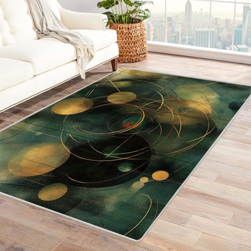 PUSRDEO Abstrakte Farbexplosion Teppich Blaue Taube Für Studio Werkstatt Wohnbereich Mit Gummibeschichtung rutschfest Stabil Bequem(Blau)-180x270cm von PUSRDEO