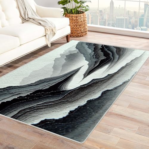 PUSRDEO Digitale Pflanzen Kunst Teppich Skelett Atmungsaktiv Haustierfreundlich Kurzflor Strapazierfähig Für Wohnzimmer Esszimmer(Lila)-240x300cm von PUSRDEO