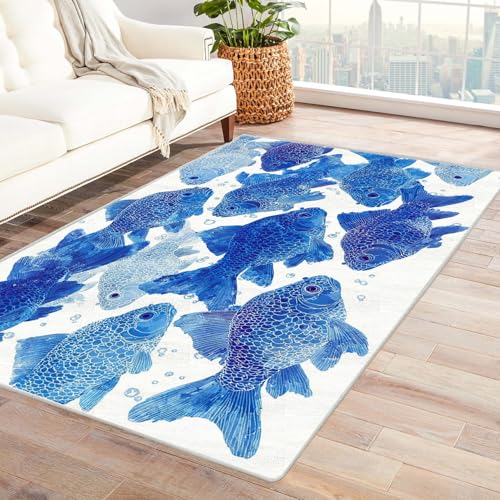 PUSRDEO Digitale Symmetrie Fantasie Teppich Köder Für Studio Arbeitsraum Wohnbereich Mit Gummi Rückseite Anti-Rutsch Fest Bequem(Schwarz)-120x180cm von PUSRDEO