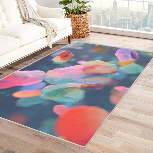 PUSRDEO Kunstvolle 3D Teppich Muster Schweben Für Küche Eingangsbereich Arbeitszimmer Mit Antirutsch Rücken Dicke Ausführung(Mehrfarbig)-180x240cm von PUSRDEO
